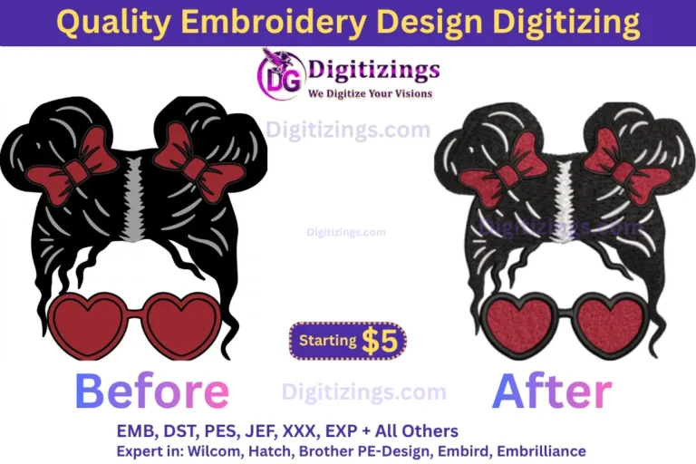 quality embroidery design digitizing