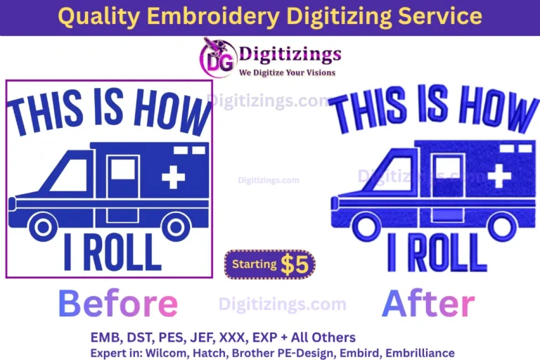 quality embroidery digitizing service