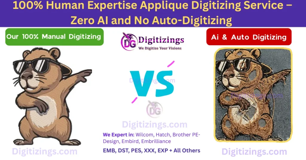 100% human expertise applique digitizing service – zero ai and no auto-digitizing