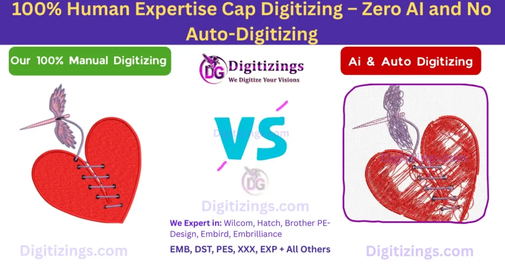 100% human expertise cap digitizing – zero ai and no auto-digitizing