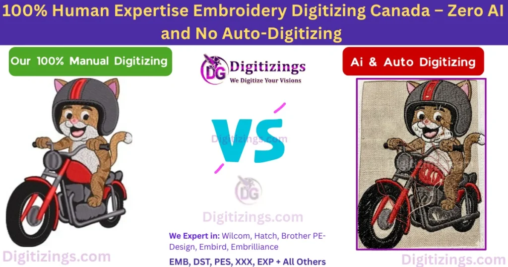 100% human expertise embroidery digitizing canada – zero ai and no auto-digitizing