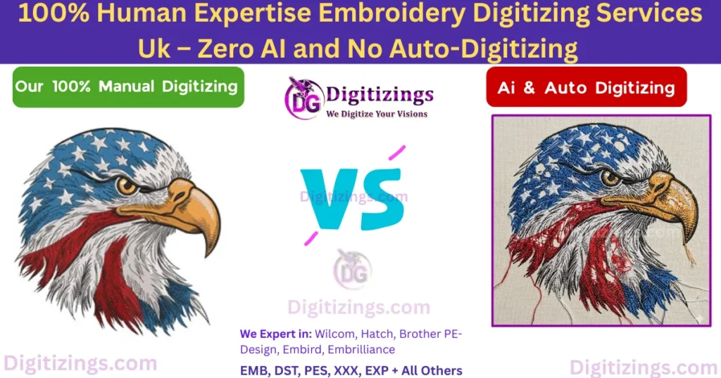 100% human expertise embroidery digitizing services uk – zero ai and no auto-digitizing