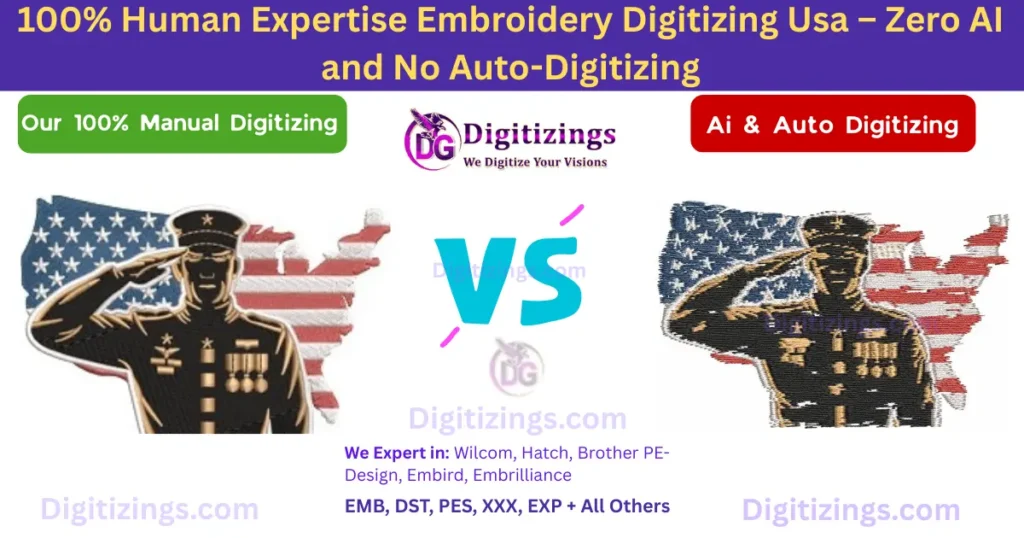 100% human expertise embroidery digitizing usa – zero ai and no auto-digitizing