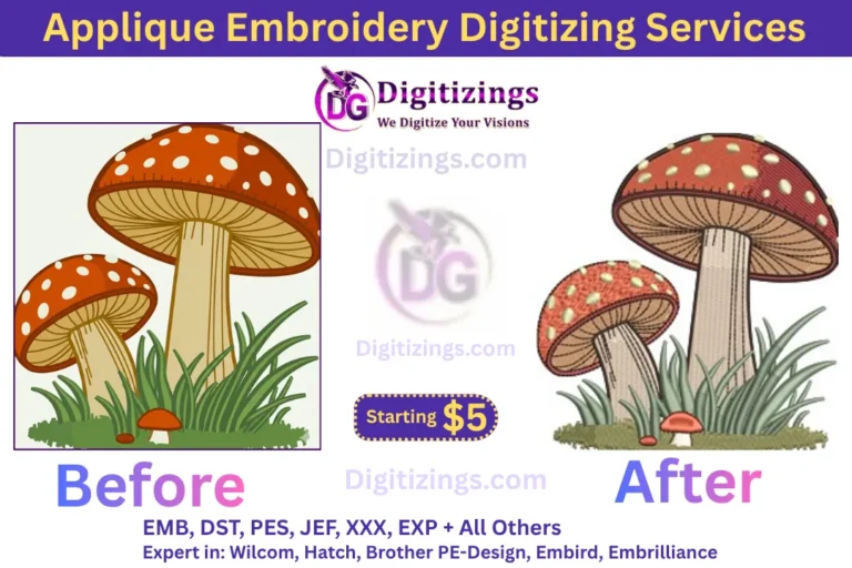applique embroidery digitizing services