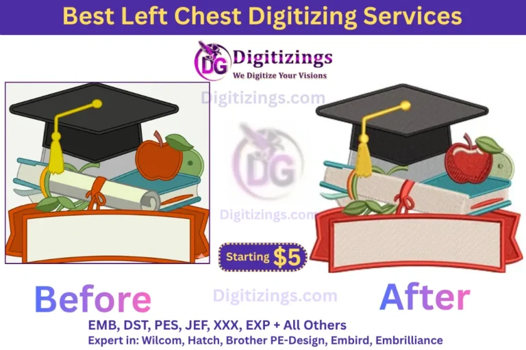 best left chest digitizing services