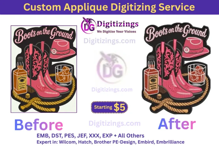 custom applique digitizing service