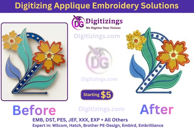 digitizing applique embroidery solutions
