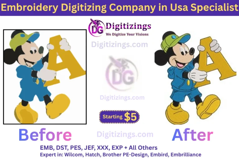 embroidery digitizing company in usa specialist