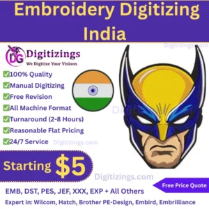 Embroidery Digitizing India