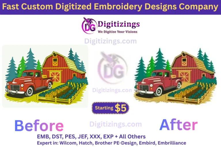 fast custom digitized embroidery designs company