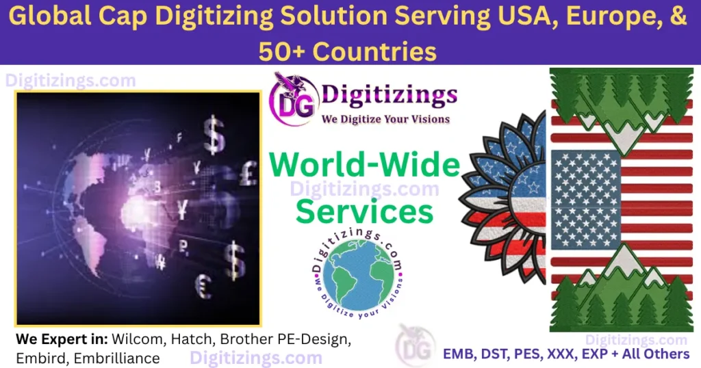 global cap digitizing solution serving usa, europe, & 50+ countries