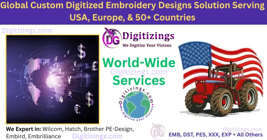 global custom digitized embroidery designs solution serving usa, europe, & 50+ countries