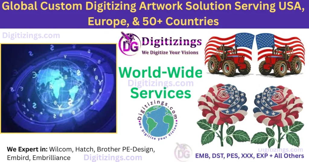 global custom digitizing artwork solution serving usa, europe, & 50+ countries