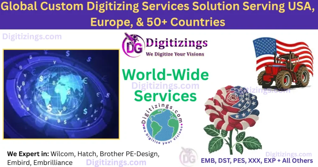 global custom digitizing services solution serving usa, europe, & 50+ countries