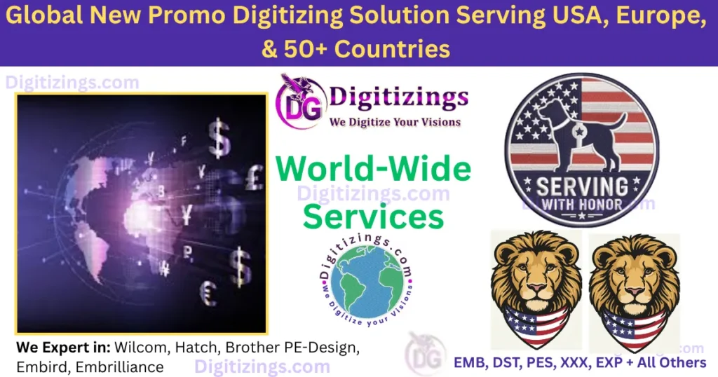 global new promo digitizing solution serving usa, europe, & 50+ countries
