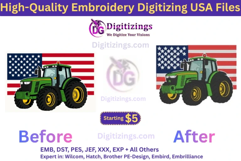 high-quality embroidery digitizing usa files