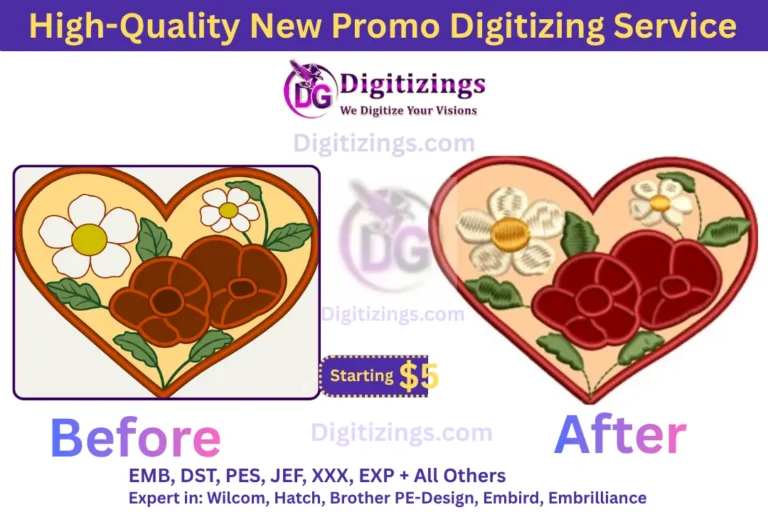 high quality new promo digitizing service