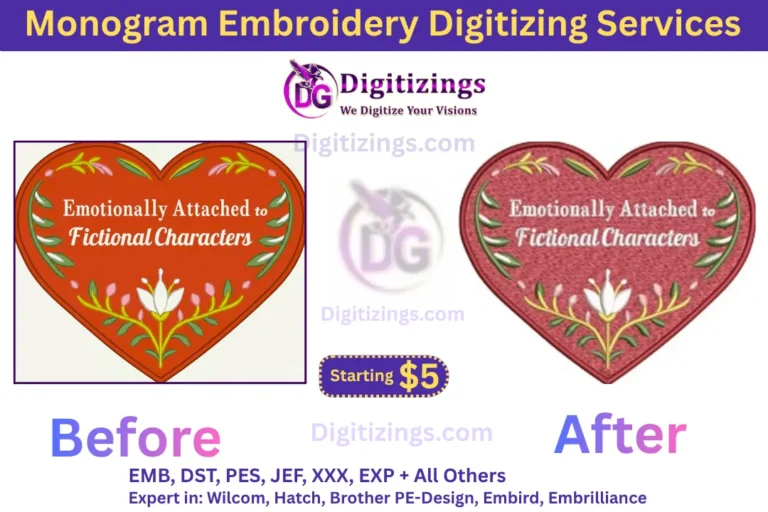 monogram embroidery digitizing services