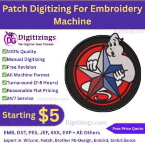 Patch Digitizing For Embroidery Machine