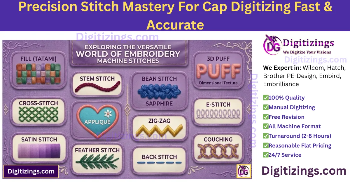 precision stitch mastery for cap digitizing fast accurate