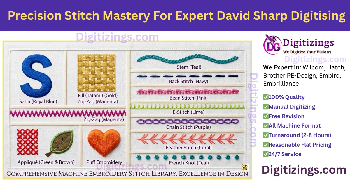 precision stitch mastery for expert david sharp digitising