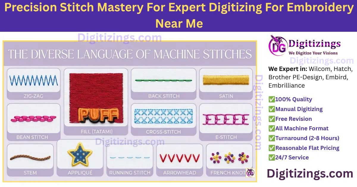 precision stitch mastery for expert digitizing for embroidery near me