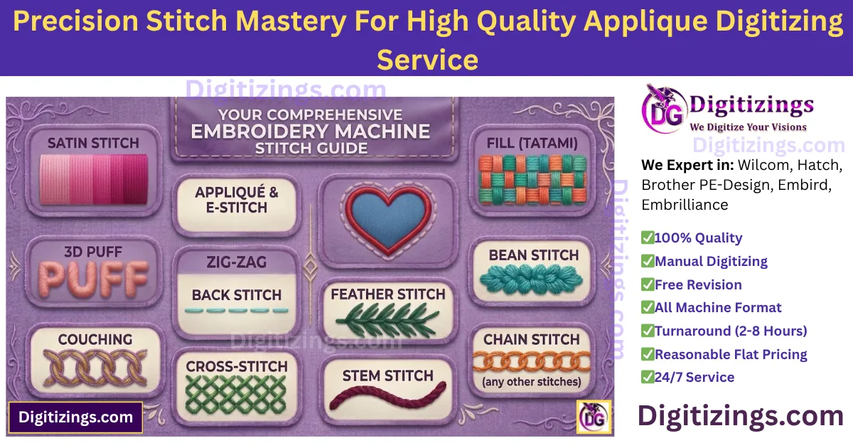 precision stitch mastery for high quality applique digitizing service