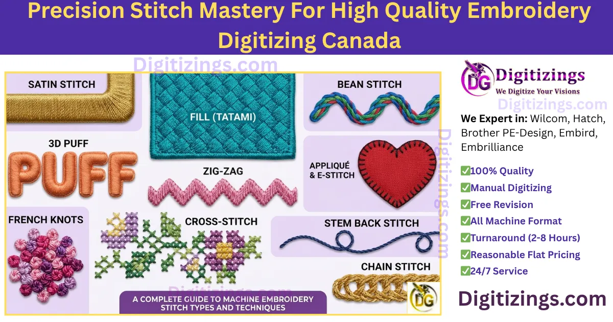 precision stitch mastery for high quality embroidery digitizing canada