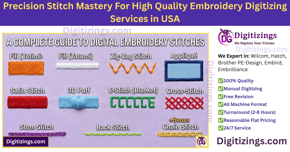 precision stitch mastery for high quality embroidery digitizing services in usa