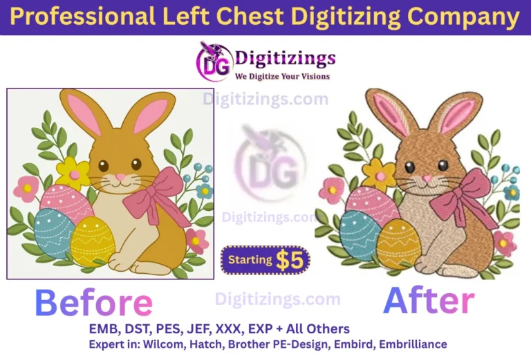 professional left chest digitizing company