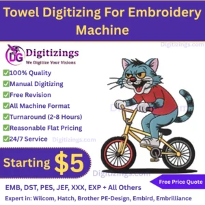 Towel Digitizing For Embroidery Machine