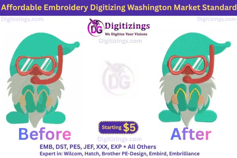 affordable embroidery digitizing washington market standard