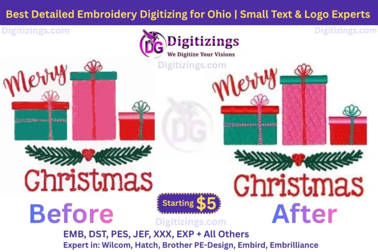best detailed embroidery digitizing for ohio small text & logo experts