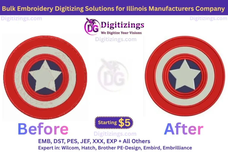bulk embroidery digitizing solutions for illinois manufacturers company