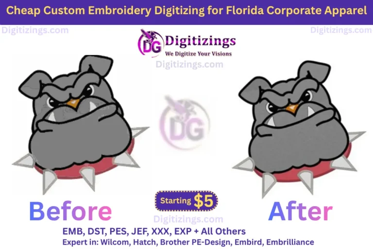 cheap custom embroidery digitizing for florida corporate apparel