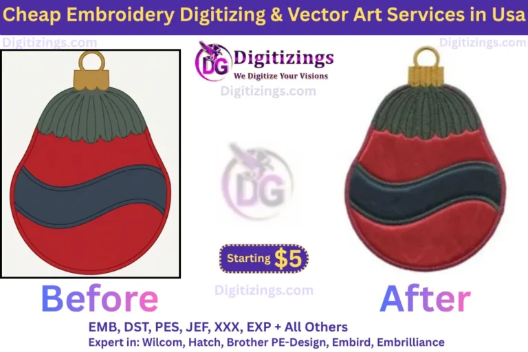 cheap embroidery digitizing & vector art services in usa