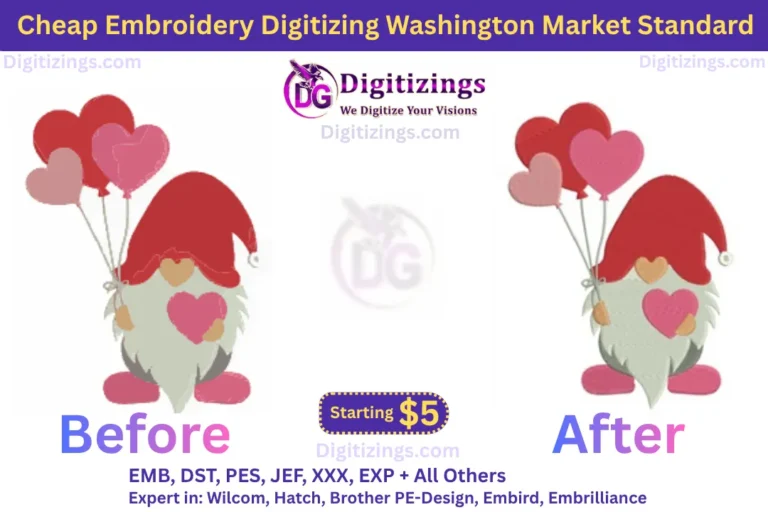 cheap embroidery digitizing washington market standard