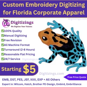 Custom Embroidery Digitizing for Florida Corporate Apparel