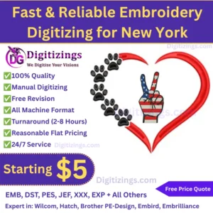 Fast & Reliable Embroidery Digitizing for New York