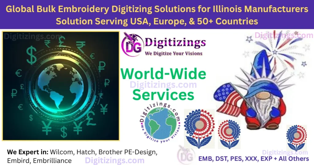 global bulk embroidery digitizing solutions for illinois manufacturers solution serving usa, europe, & 50+ countries