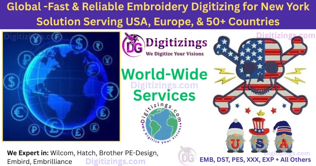 global -fast & reliable embroidery digitizing for new york solution serving usa, europe, & 50+ countries