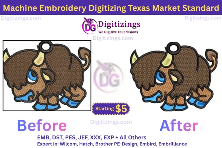 machine embroidery digitizing texas market standard