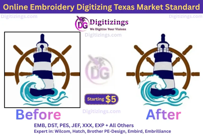 online embroidery digitizing texas market standard