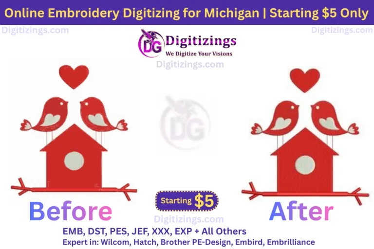 online embroidery digitizing for michigan starting $5 only