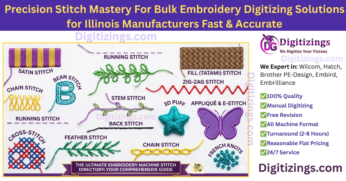 precision stitch mastery for bulk embroidery digitizing solutions for illinois manufacturers fast & accurate