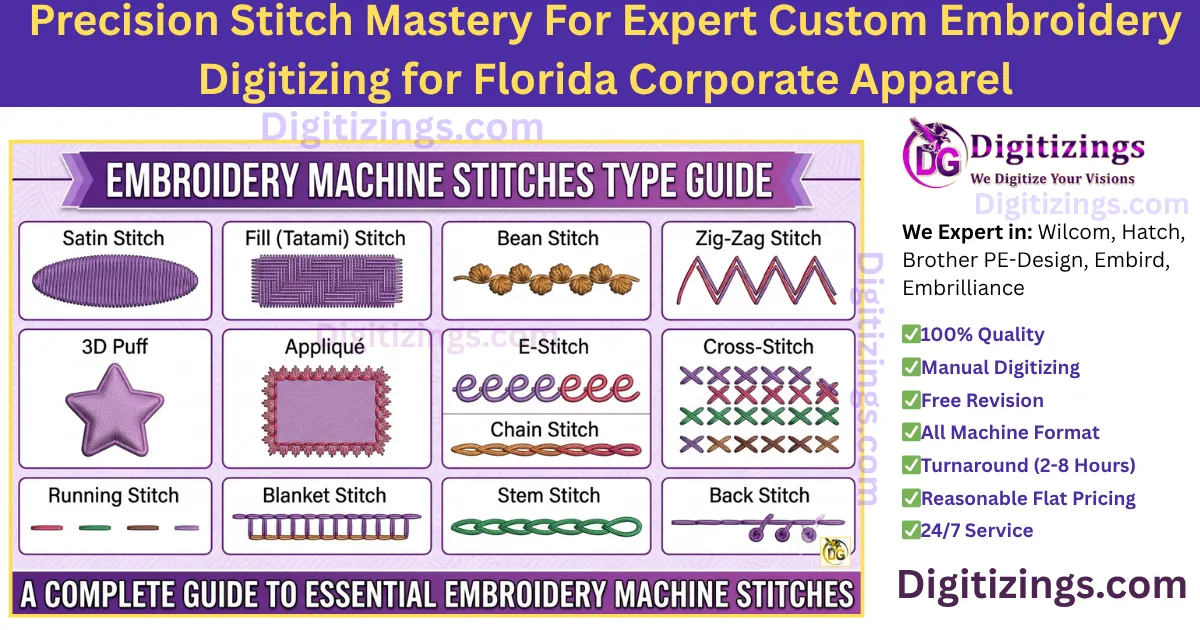 precision stitch mastery for expert custom embroidery digitizing for florida corporate apparel