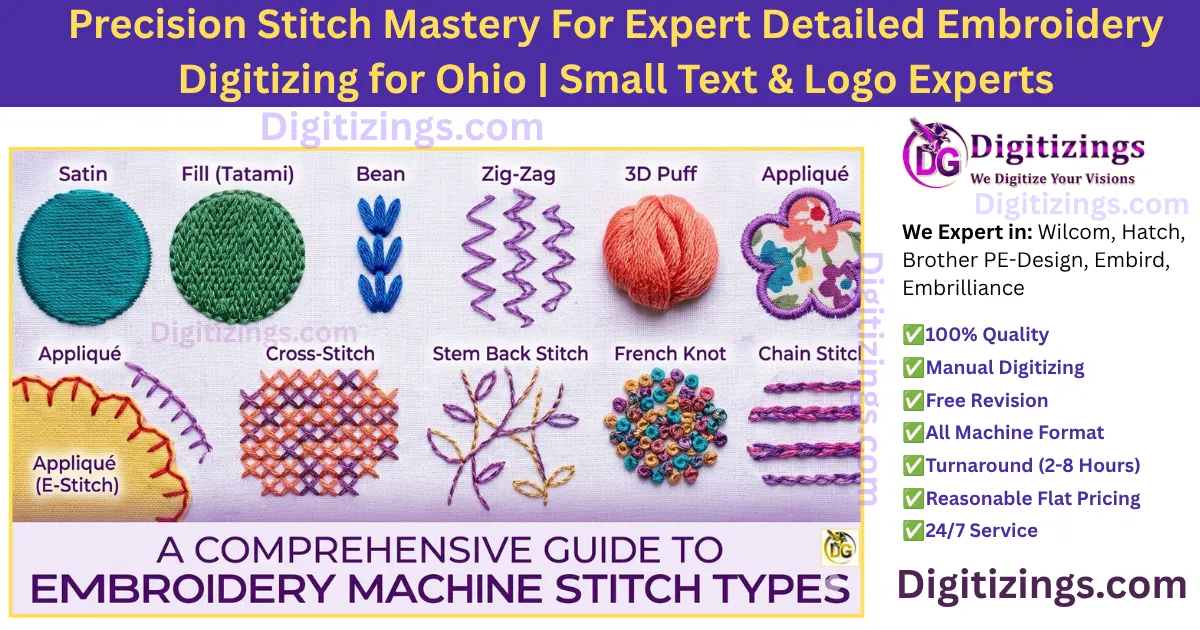 precision stitch mastery for expert detailed embroidery digitizing for ohio small text & logo experts