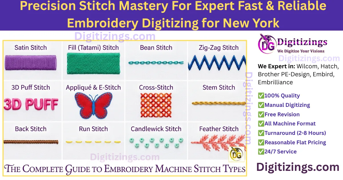 precision stitch mastery for expert fast & reliable embroidery digitizing for new york