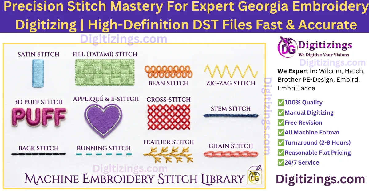 precision stitch mastery for expert georgia embroidery digitizing high-definition dst files fast & accurate