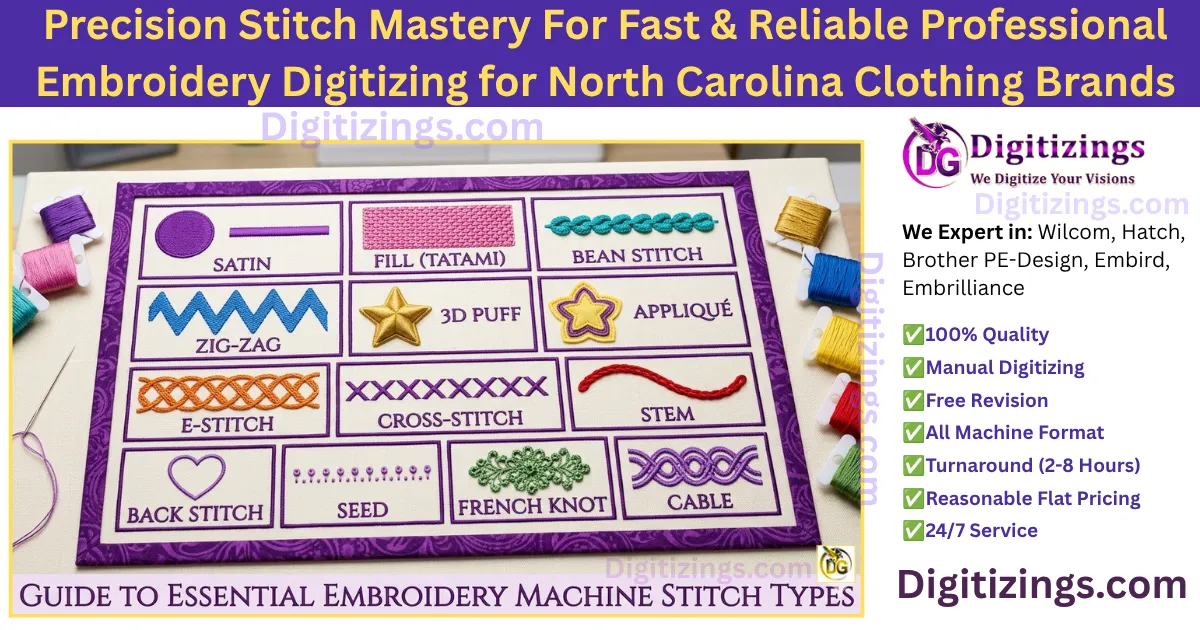 precision stitch mastery for fast & reliable professional embroidery digitizing for north carolina clothing brands